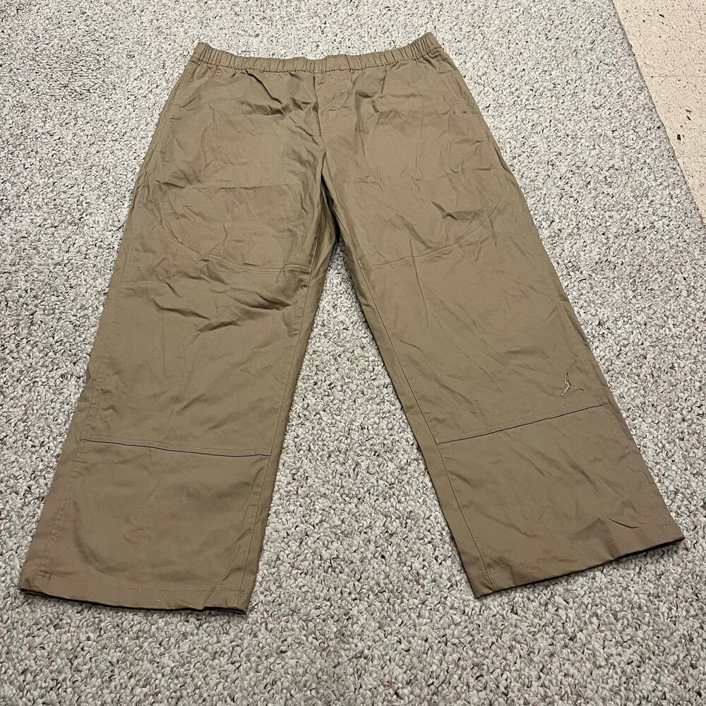 Jordan Essentials Mens Woven Pants XXL Tan Athleisure Casual Canvas Drawstring